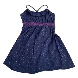 HTG 81 spaghetti strap long tank top | navy blue purple | girls M | lightweight